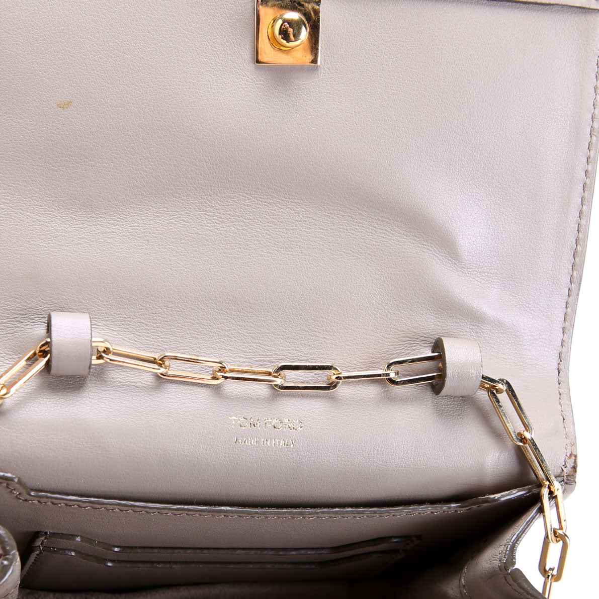 TF Small Chain Crossbody Taupe