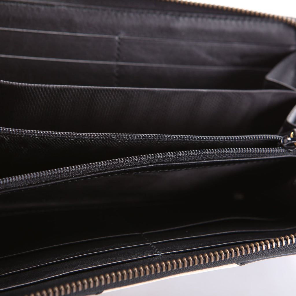 443123 GG Marmont Zip Around Wallet Black/Ivory