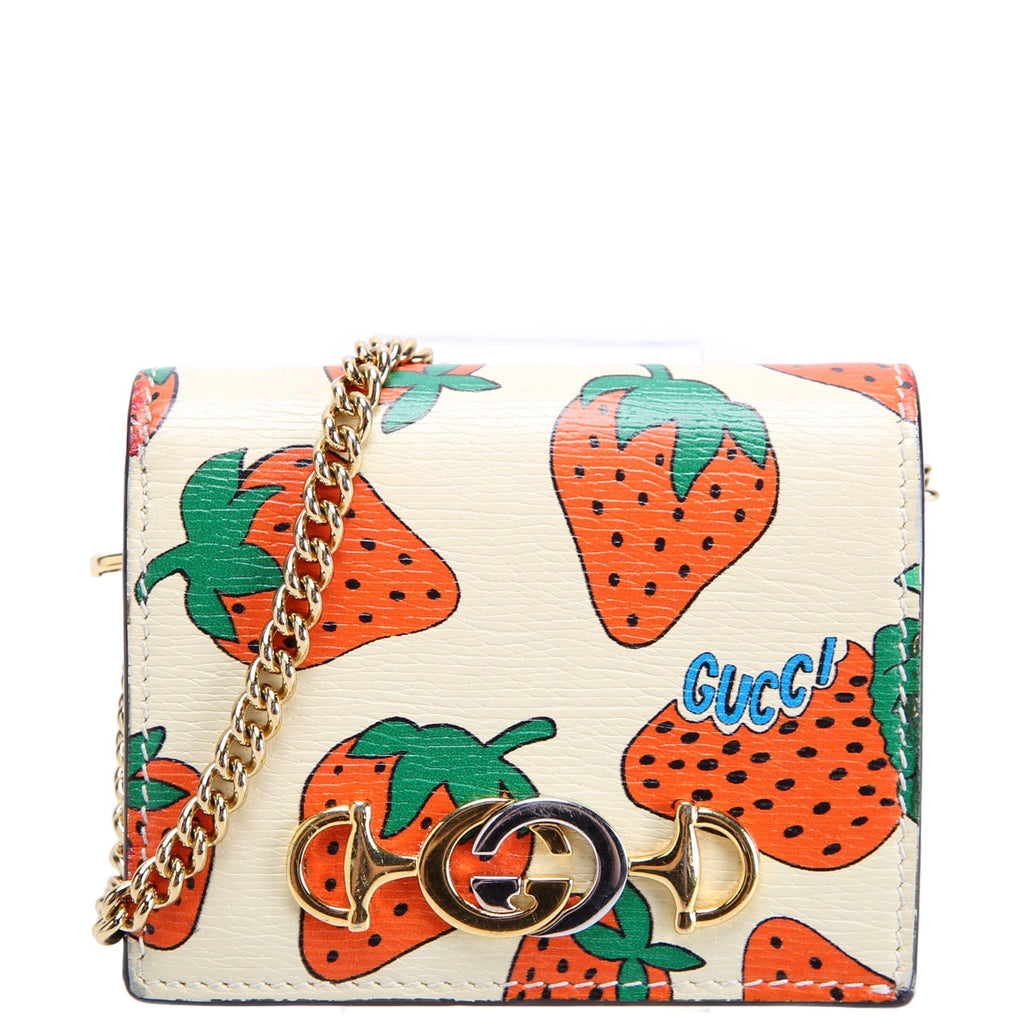 570660 Zumi Leather Card Case With Chain Multicolor