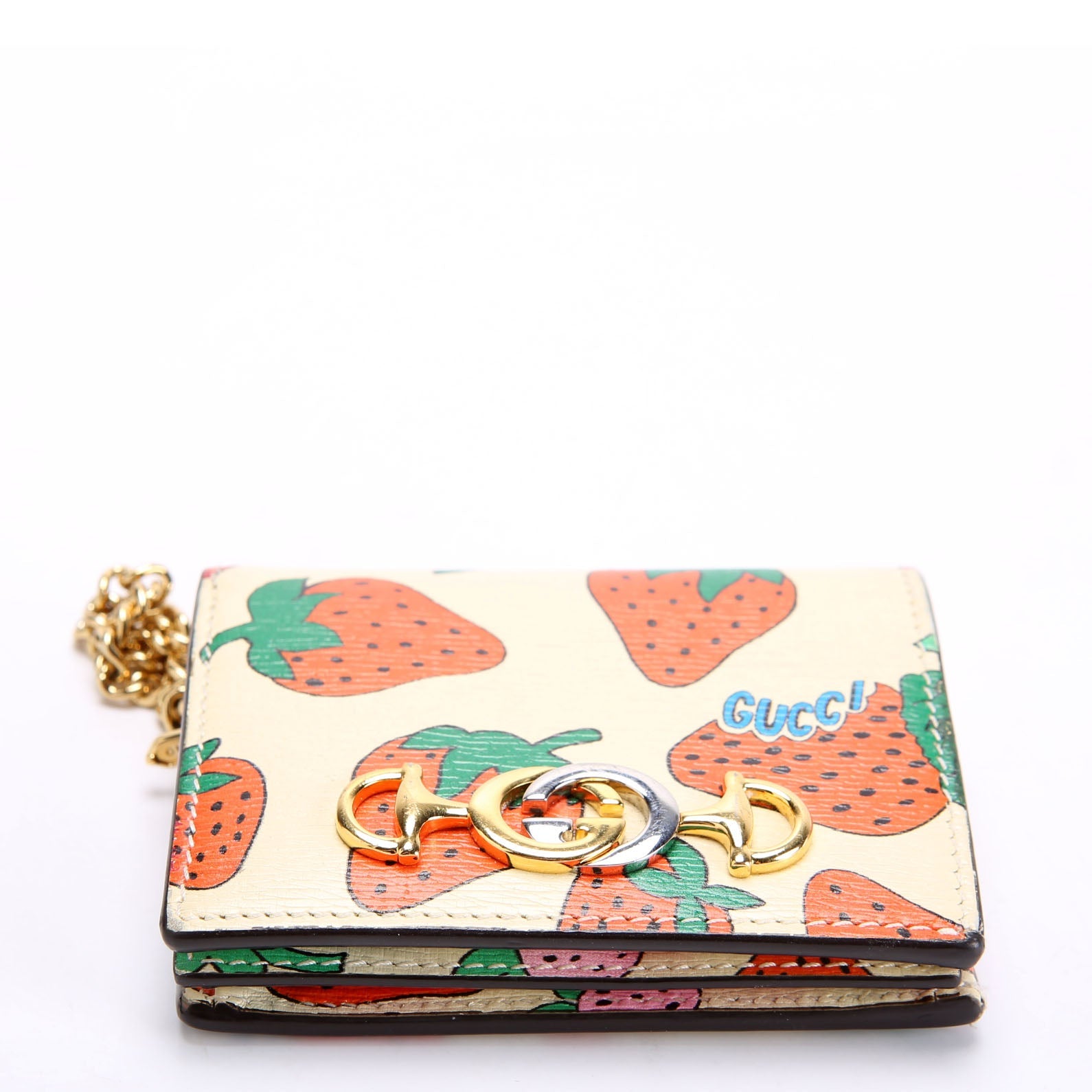 570660 Zumi Leather Card Case With Chain Multicolor