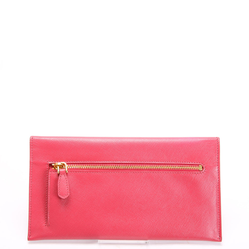 Prada Vitello Move Envelope Wallet Pink