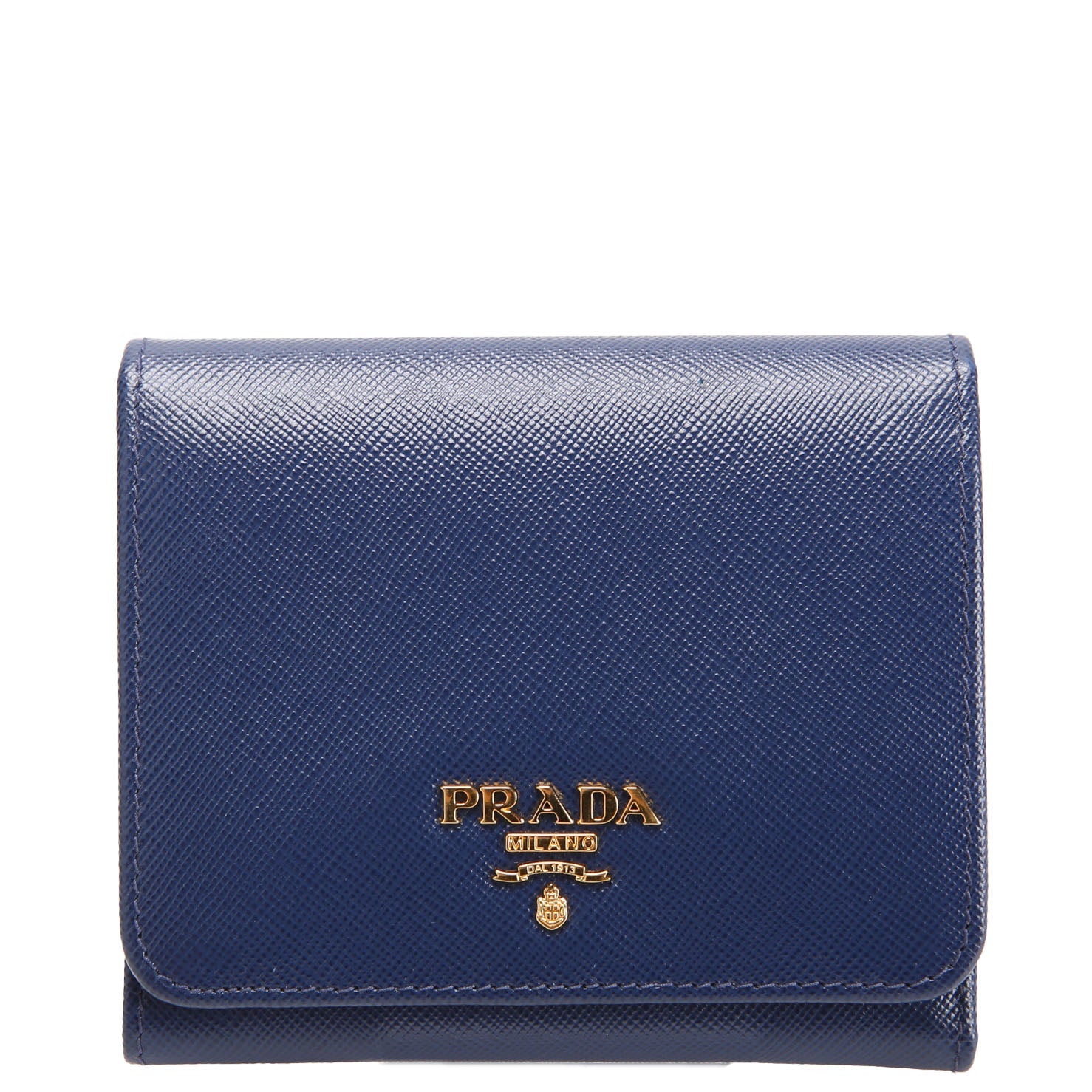 1MH176 Saffiano Compact Wallet Blue