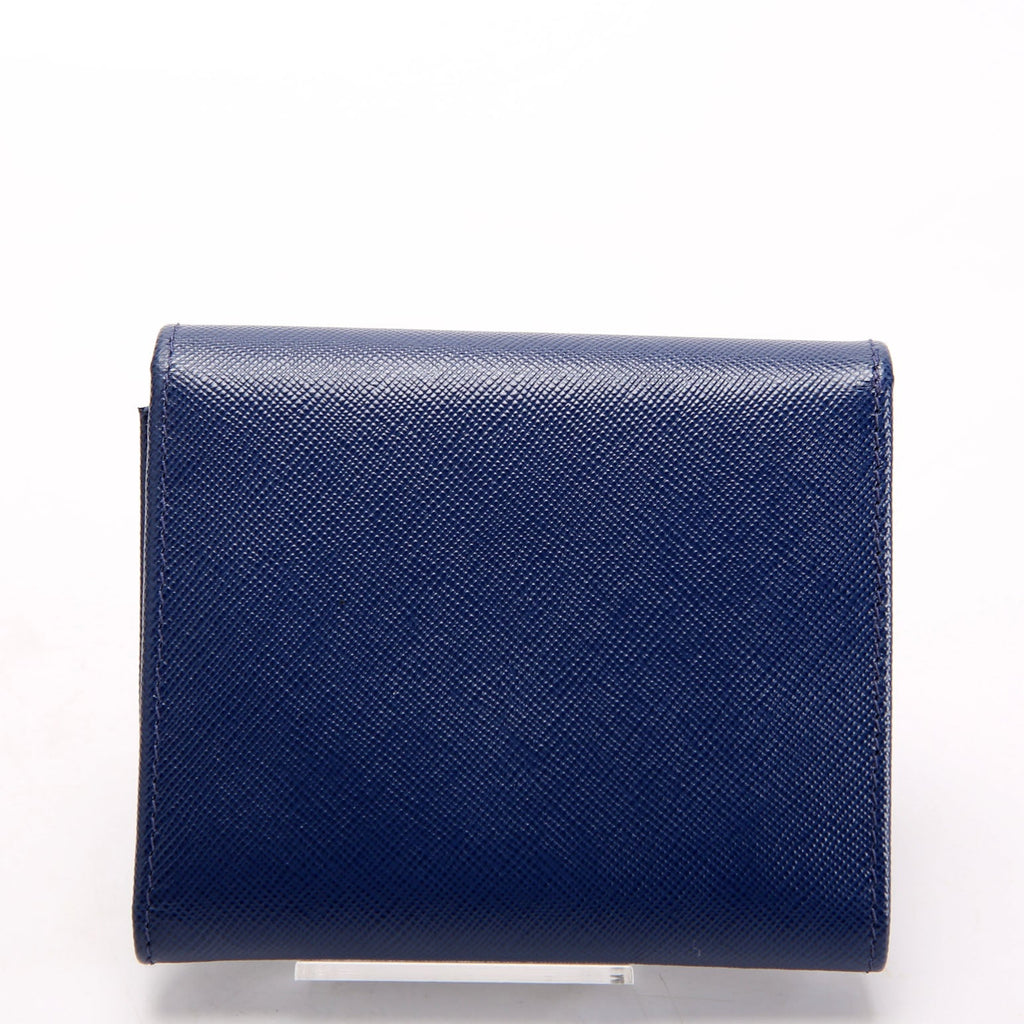 1MH176 Saffiano Compact Wallet Blue