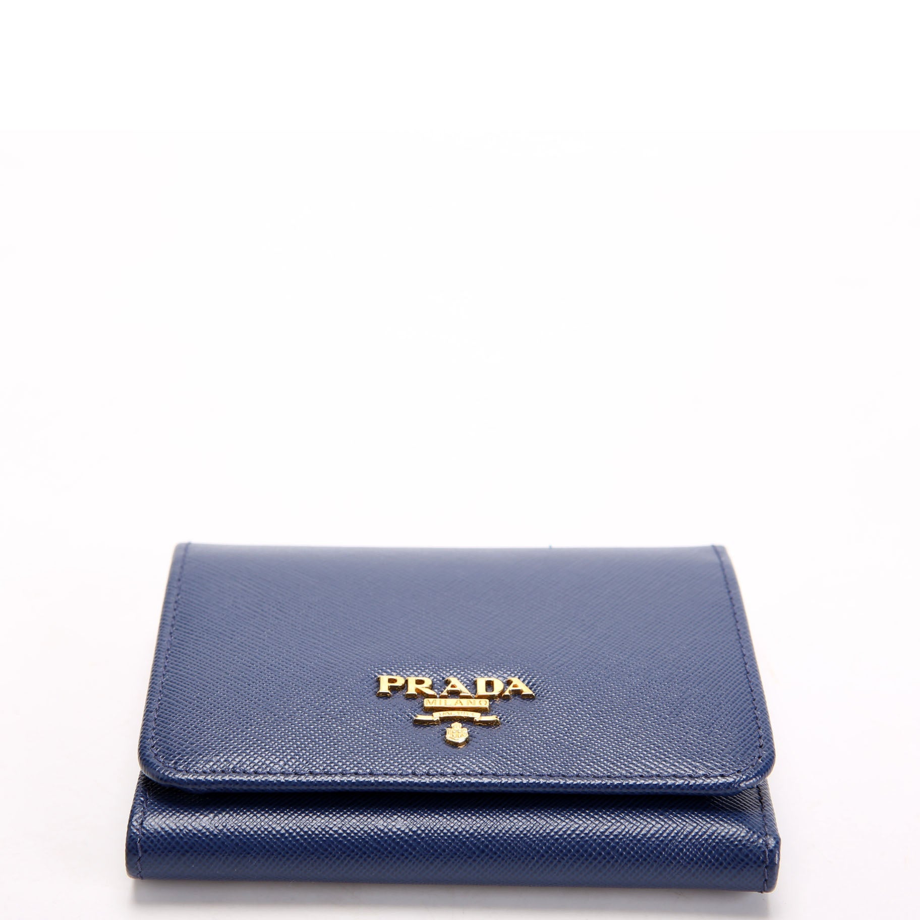 1MH176 Saffiano Compact Wallet Blue
