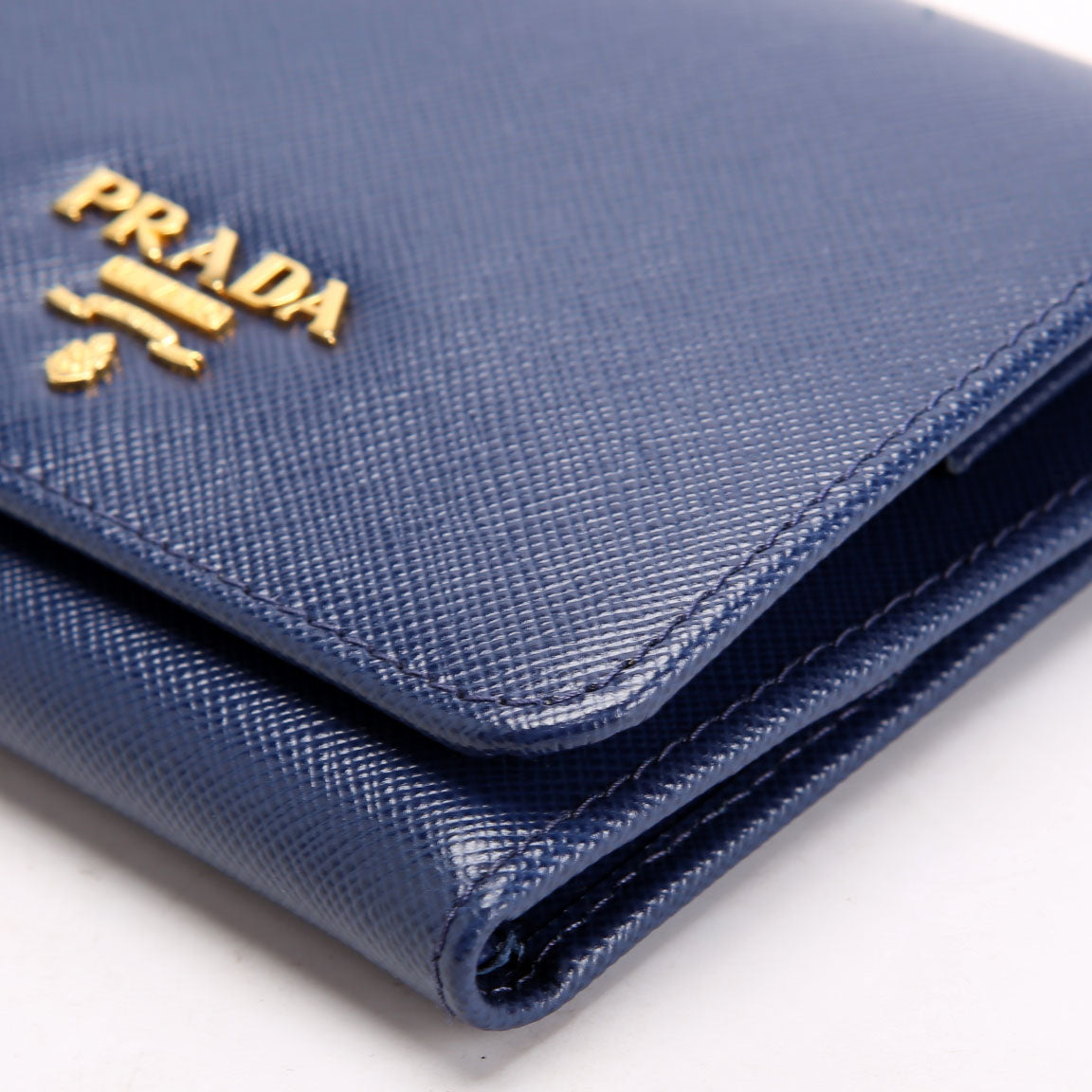 1MH176 Saffiano Compact Wallet Blue