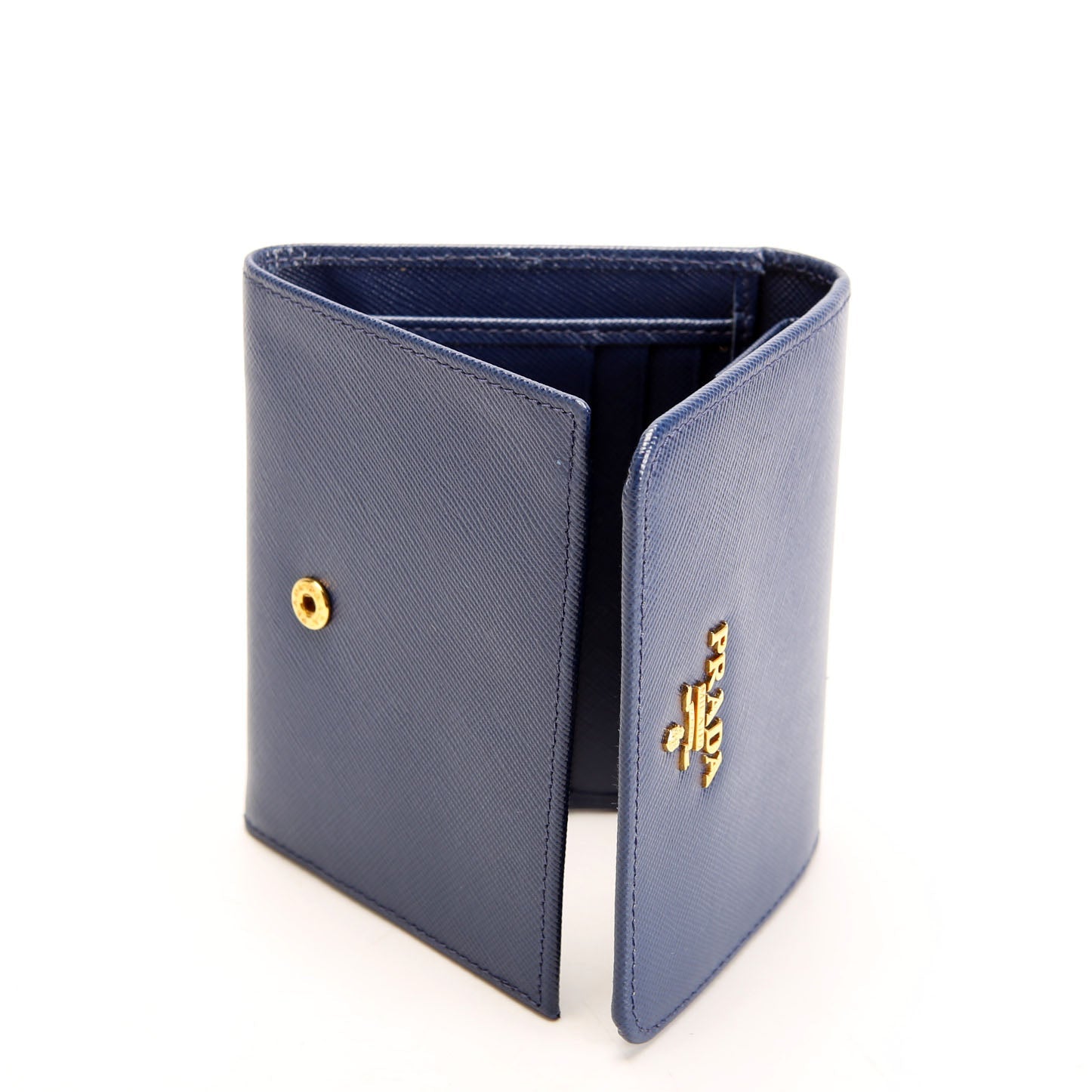 1MH176 Saffiano Compact Wallet Blue