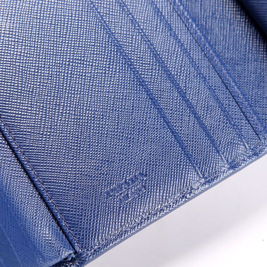 1MH176 Saffiano Compact Wallet Blue