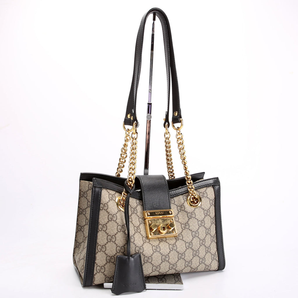 498156 Padlock GG Small Tote Beige/Black