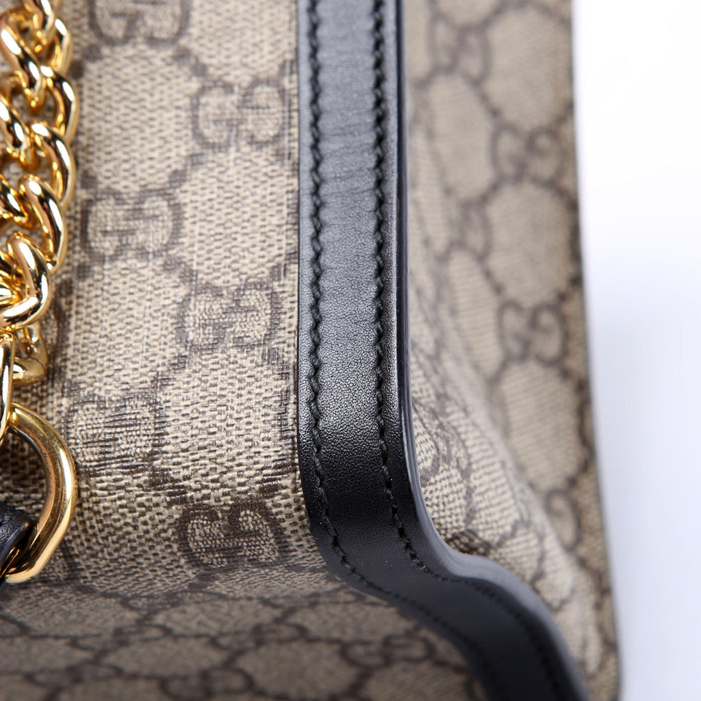 498156 Padlock GG Small Tote Beige/Black