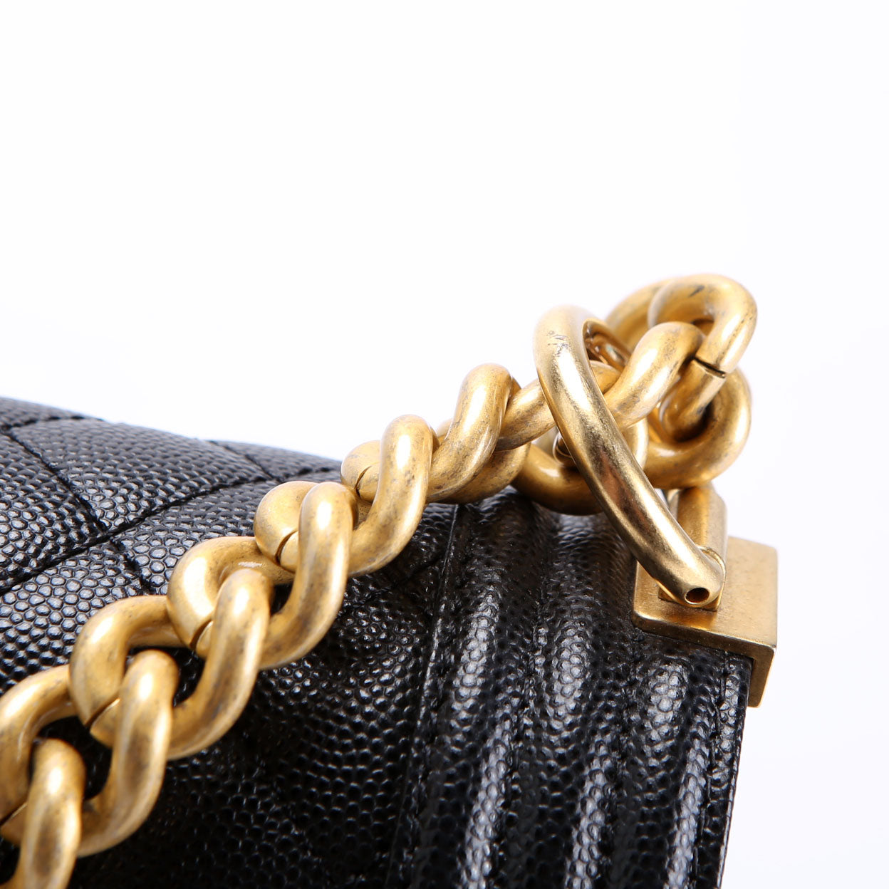 Boy Flap Large Caviar RFID Black