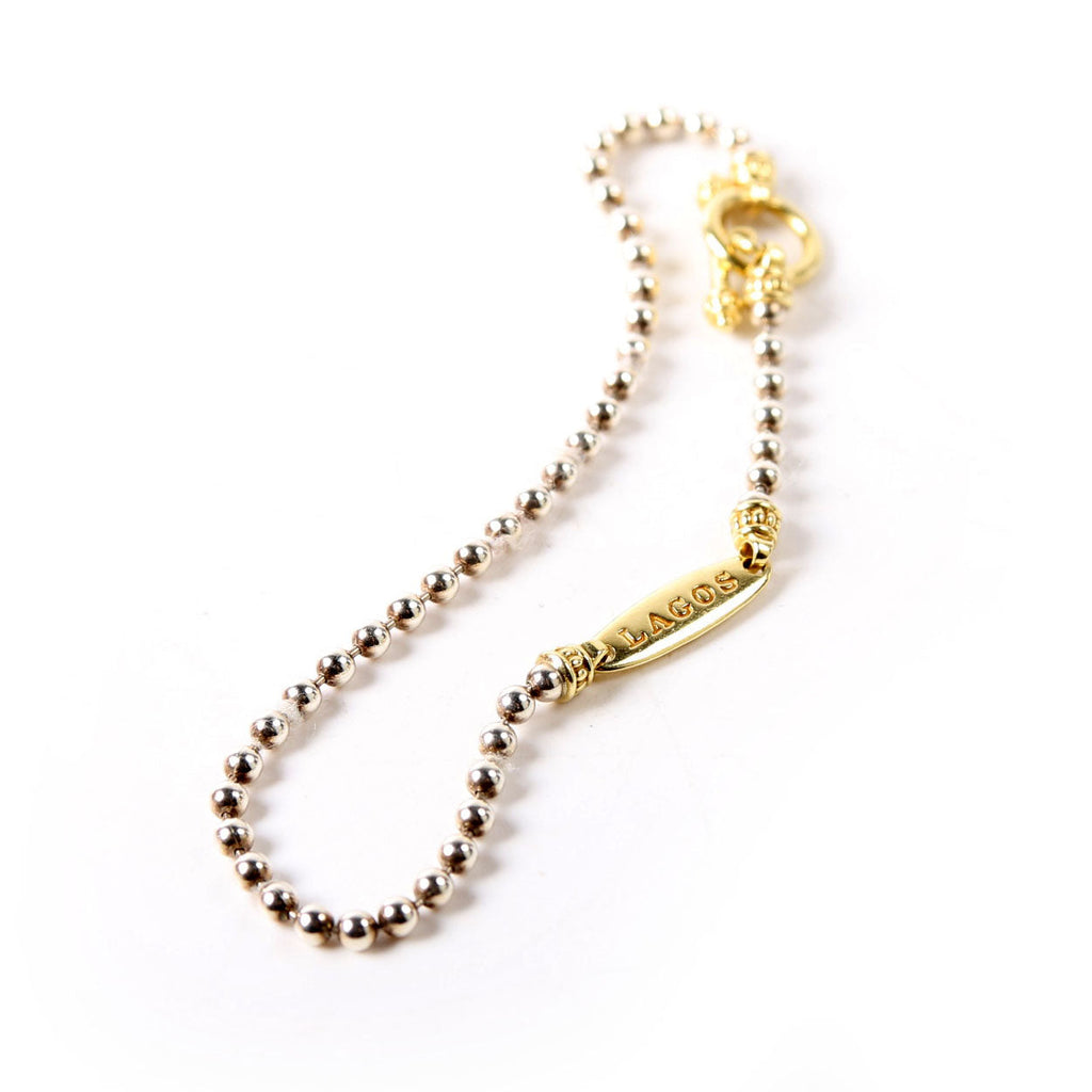 Ball Chain Toggle Bracelet 925/750