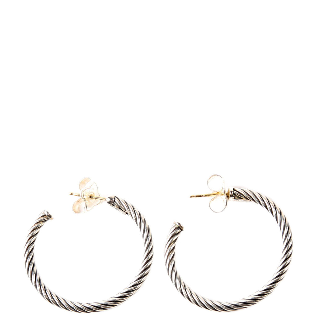 Classic Cable Hoop Earrings 925