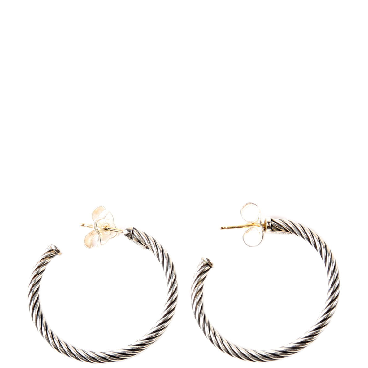Classic Cable Hoop Earrings 925