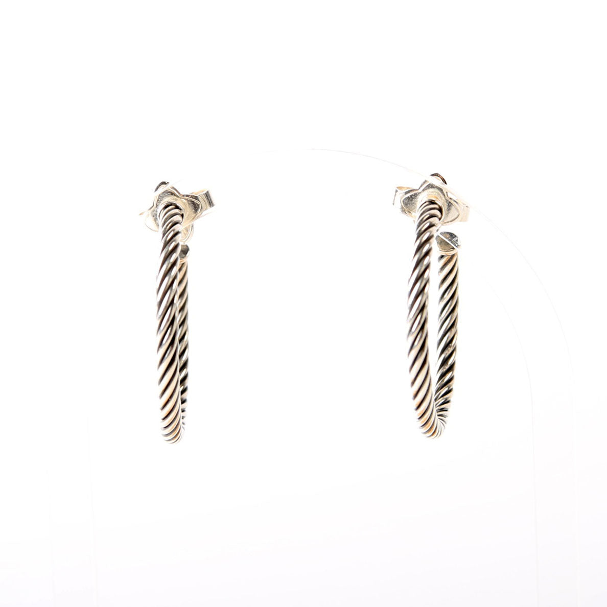 Classic Cable Hoop Earrings 925