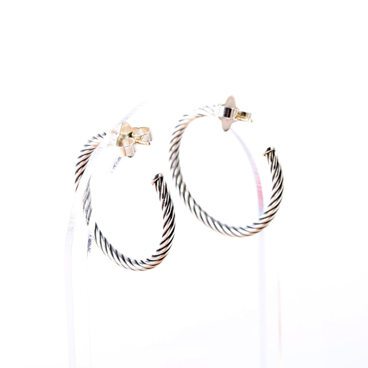 Classic Cable Hoop Earrings 925