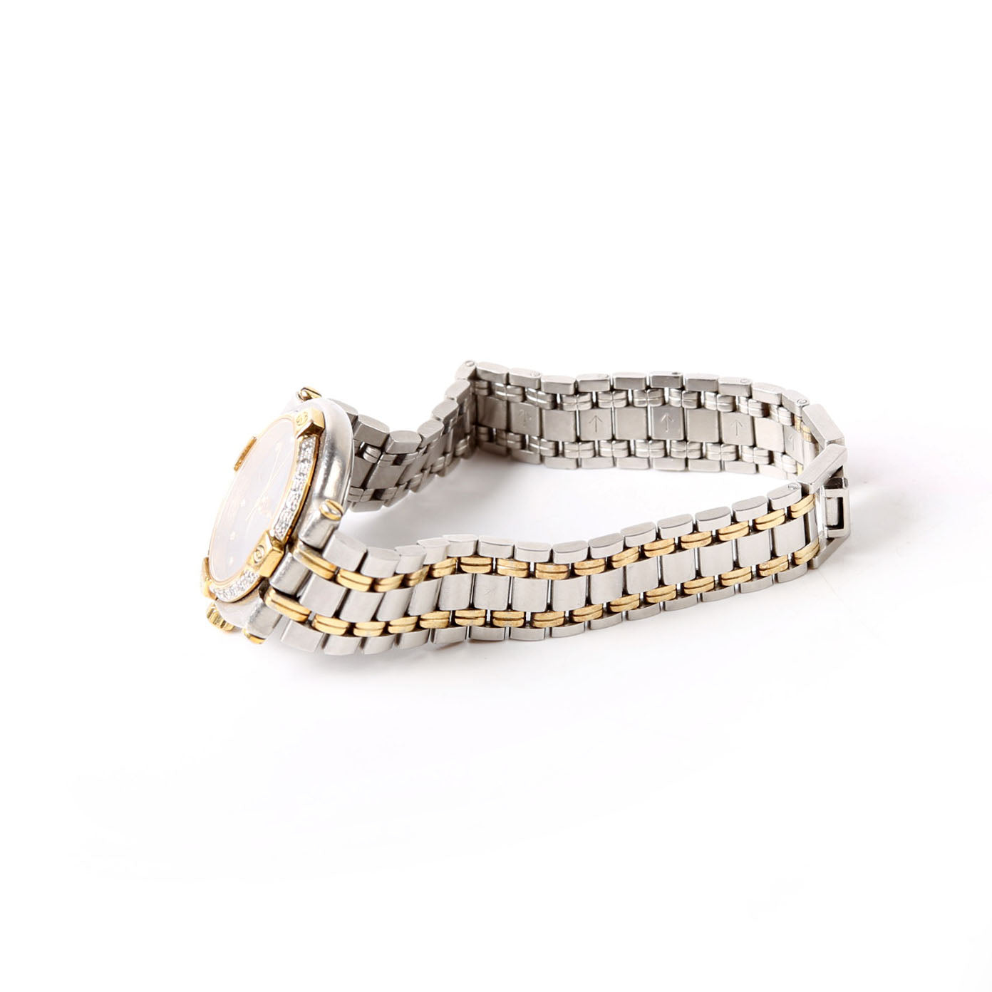 G Logo 9000L Stainless Steel/Diamond Watch Silver/Gold