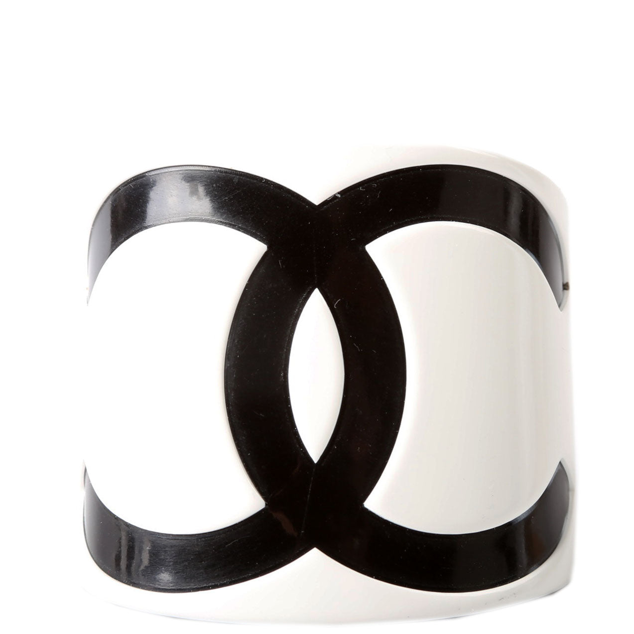CC Resin Cuff Bracelet White/Black