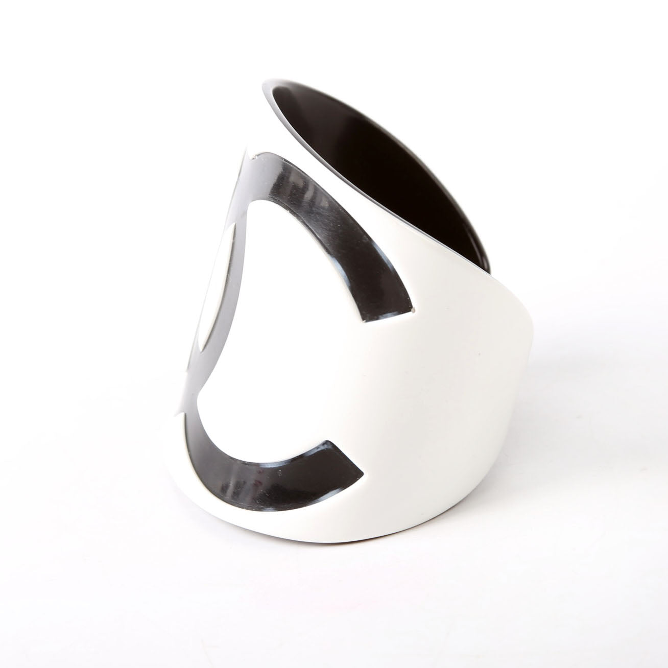 CC Resin Cuff Bracelet White/Black