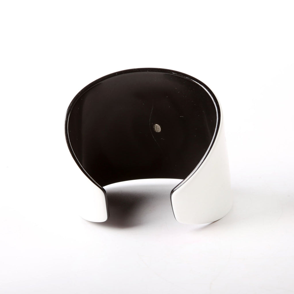 CC Resin Cuff Bracelet White/Black