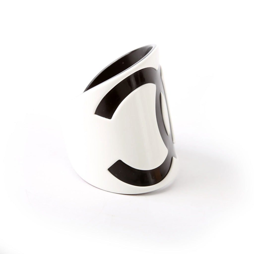 CC Resin Cuff Bracelet White/Black