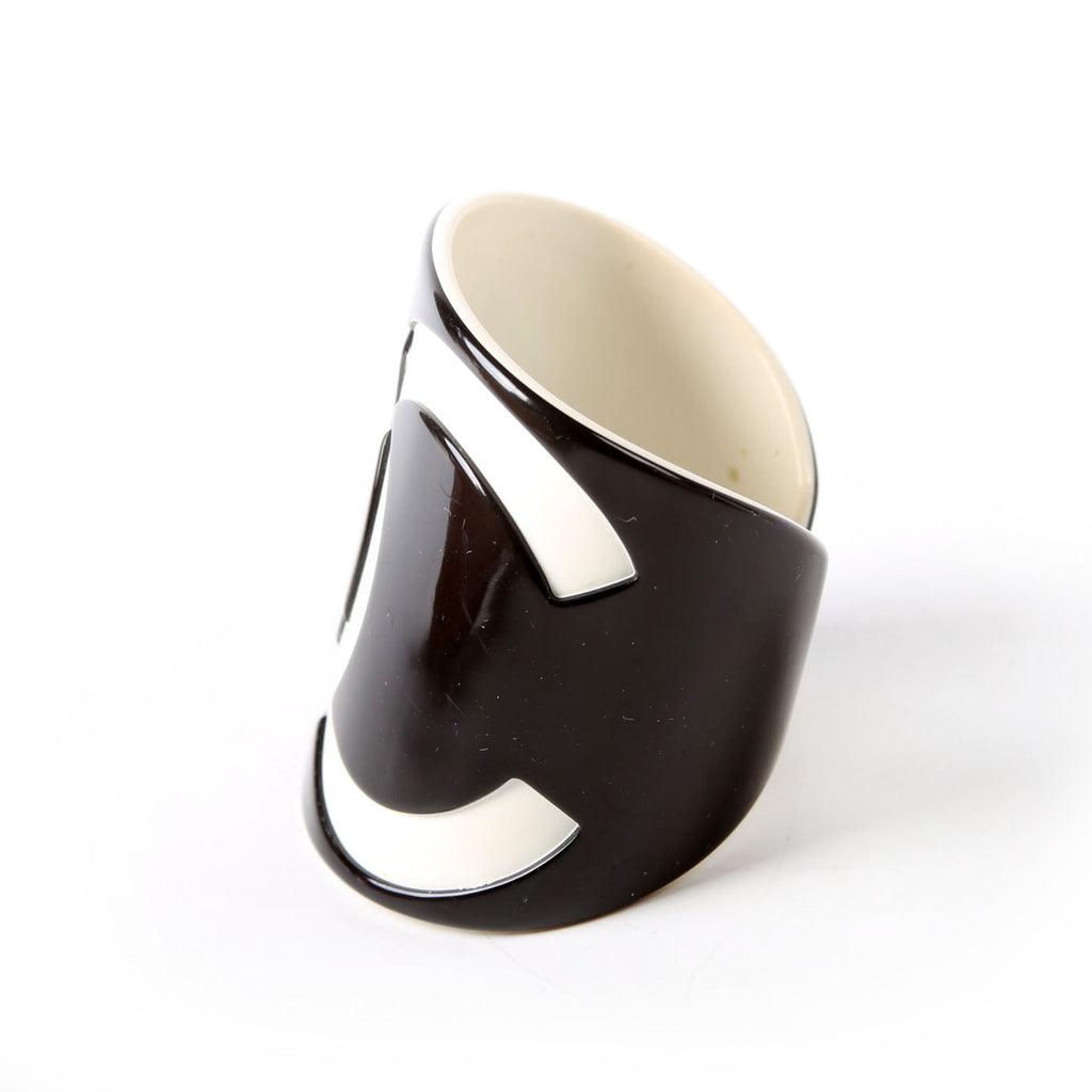 CC Resin Cuff Bracelet Black/White