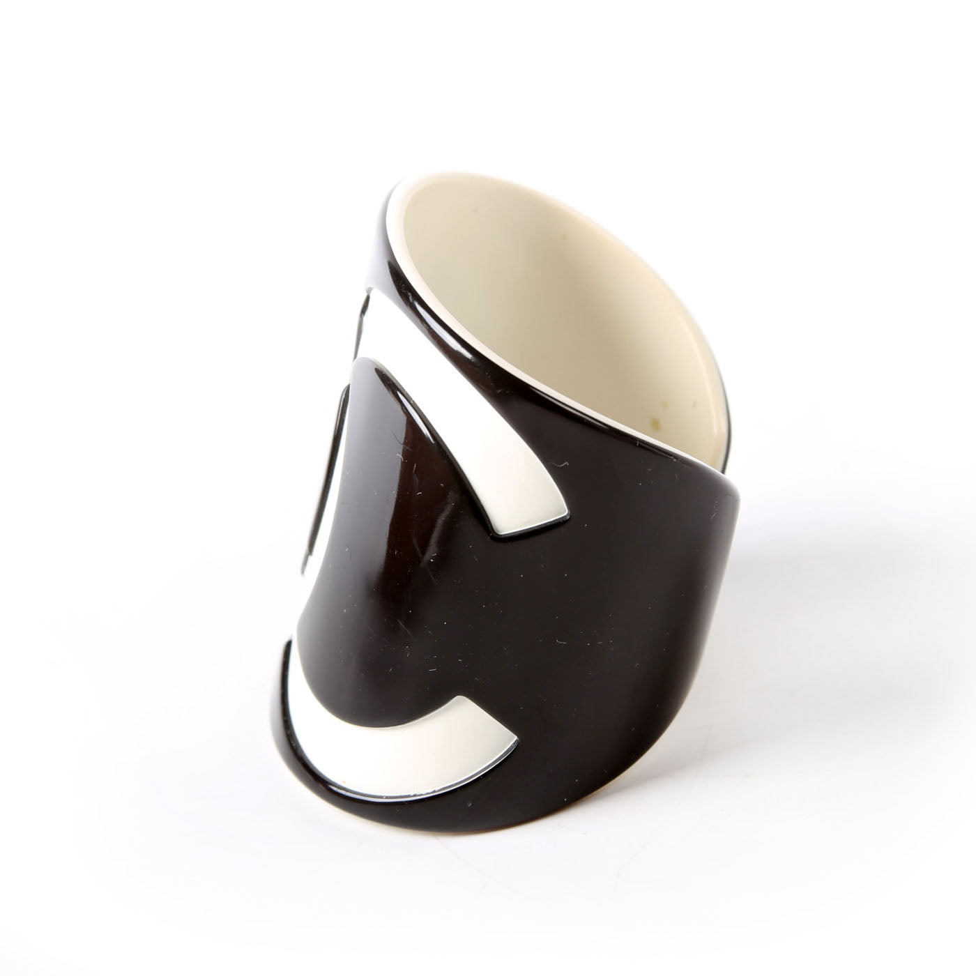 CC Resin Cuff Bracelet Black/White