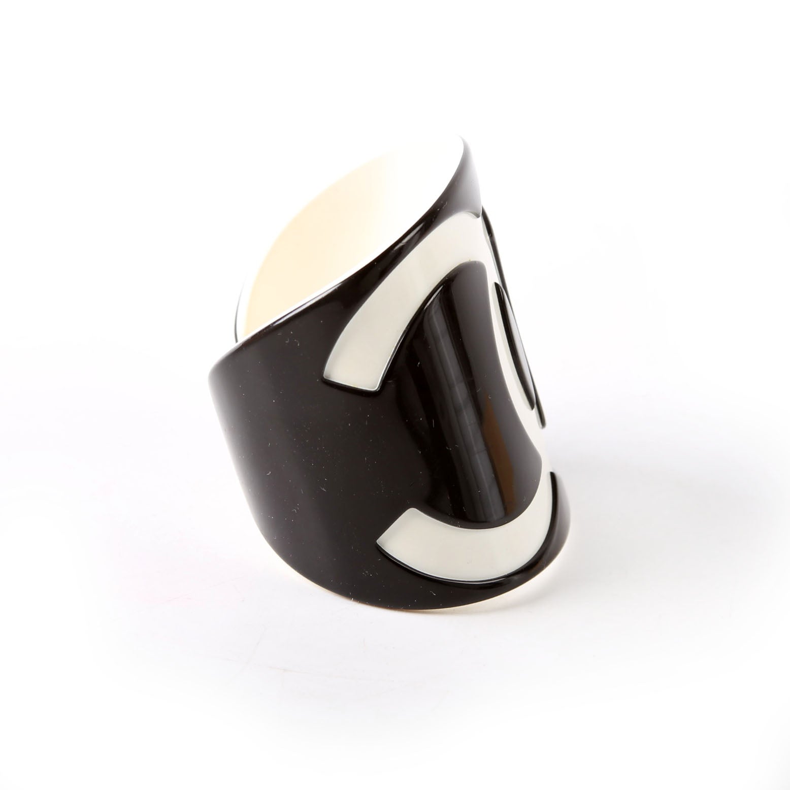 CC Resin Cuff Bracelet Black/White