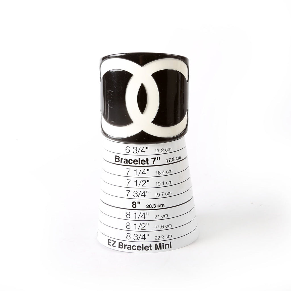 CC Resin Cuff Bracelet Black/White