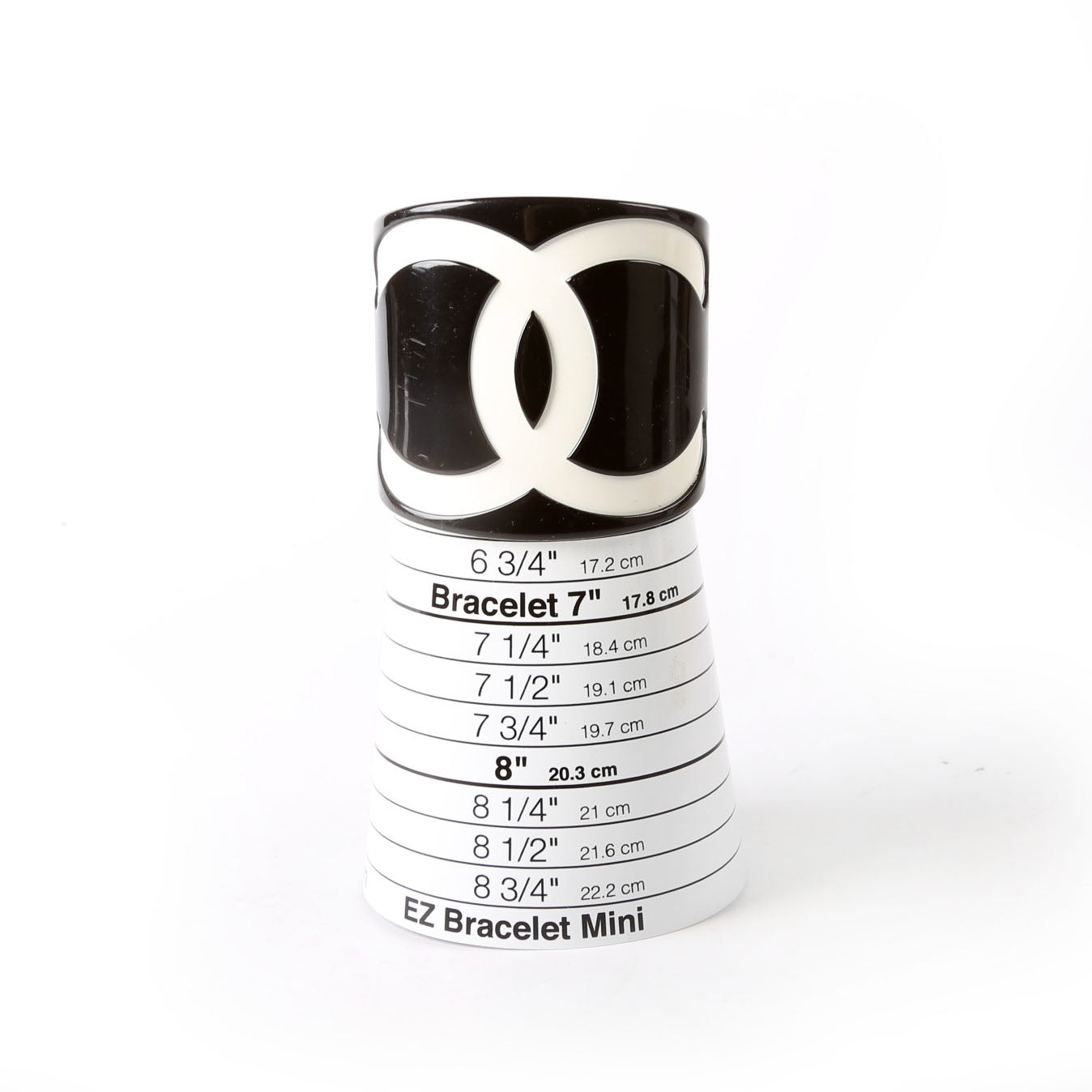 CC Resin Cuff Bracelet Black/White