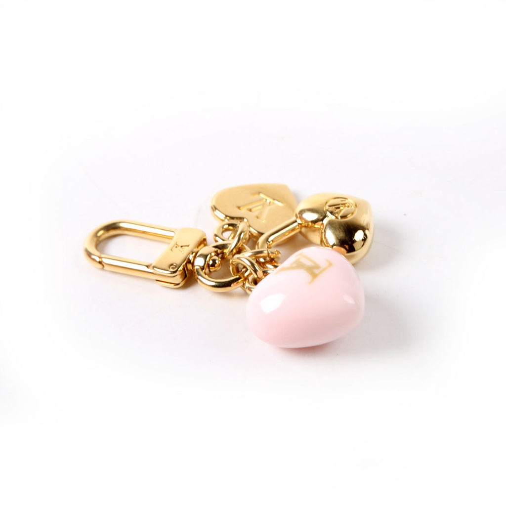 LV Heart Micro Charms Gold/Pink