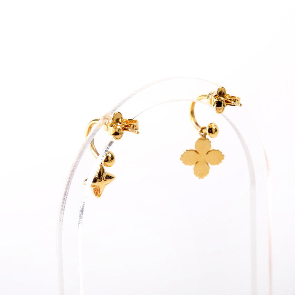 Blooming Strass Earrings Gold