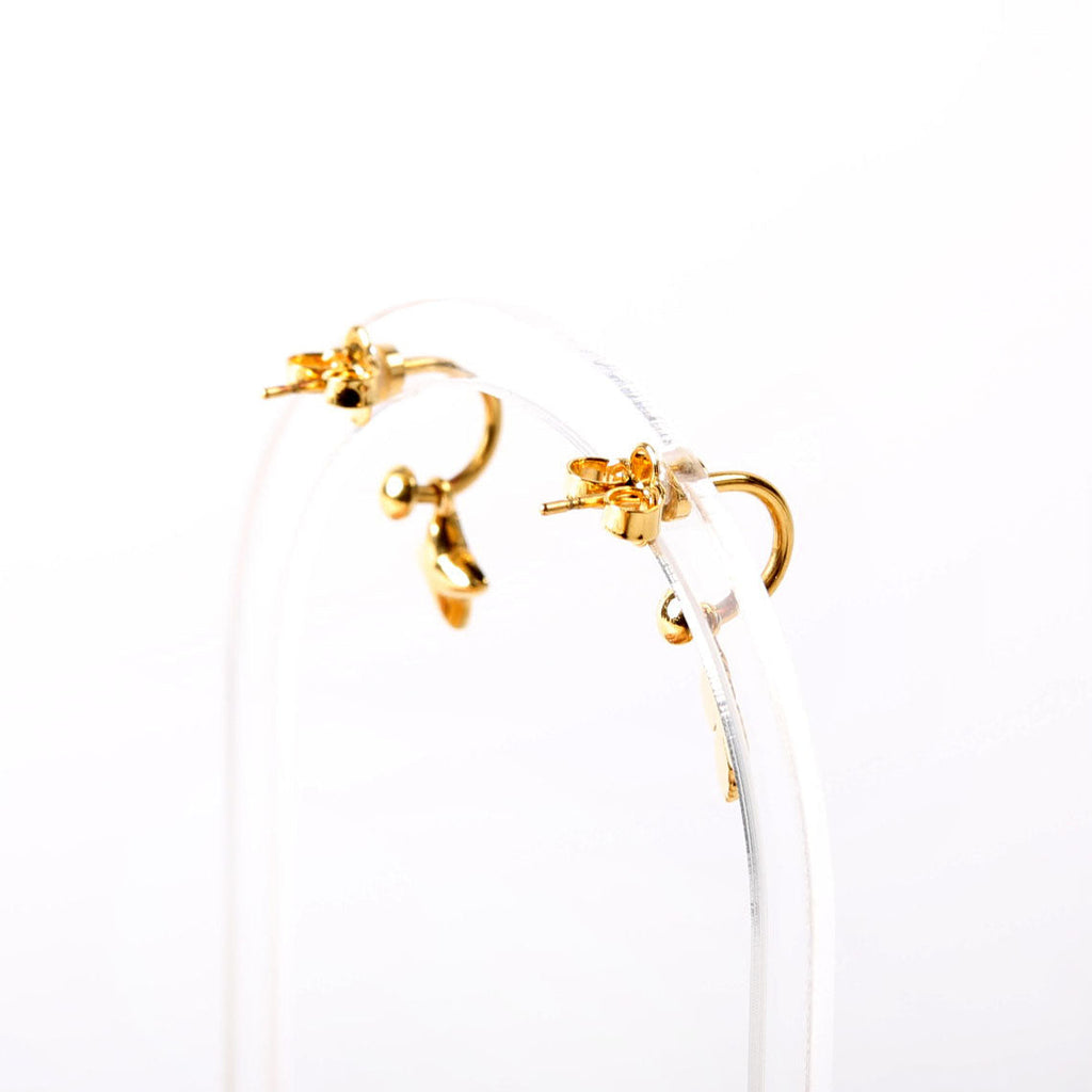 Blooming Strass Earrings Gold