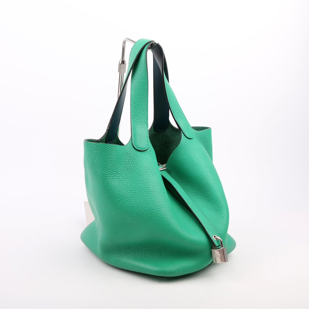Hermes Picotin 22 Clemence Green/Blue