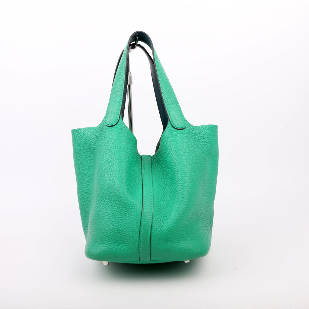 Hermes Picotin 22 Clemence Green/Blue