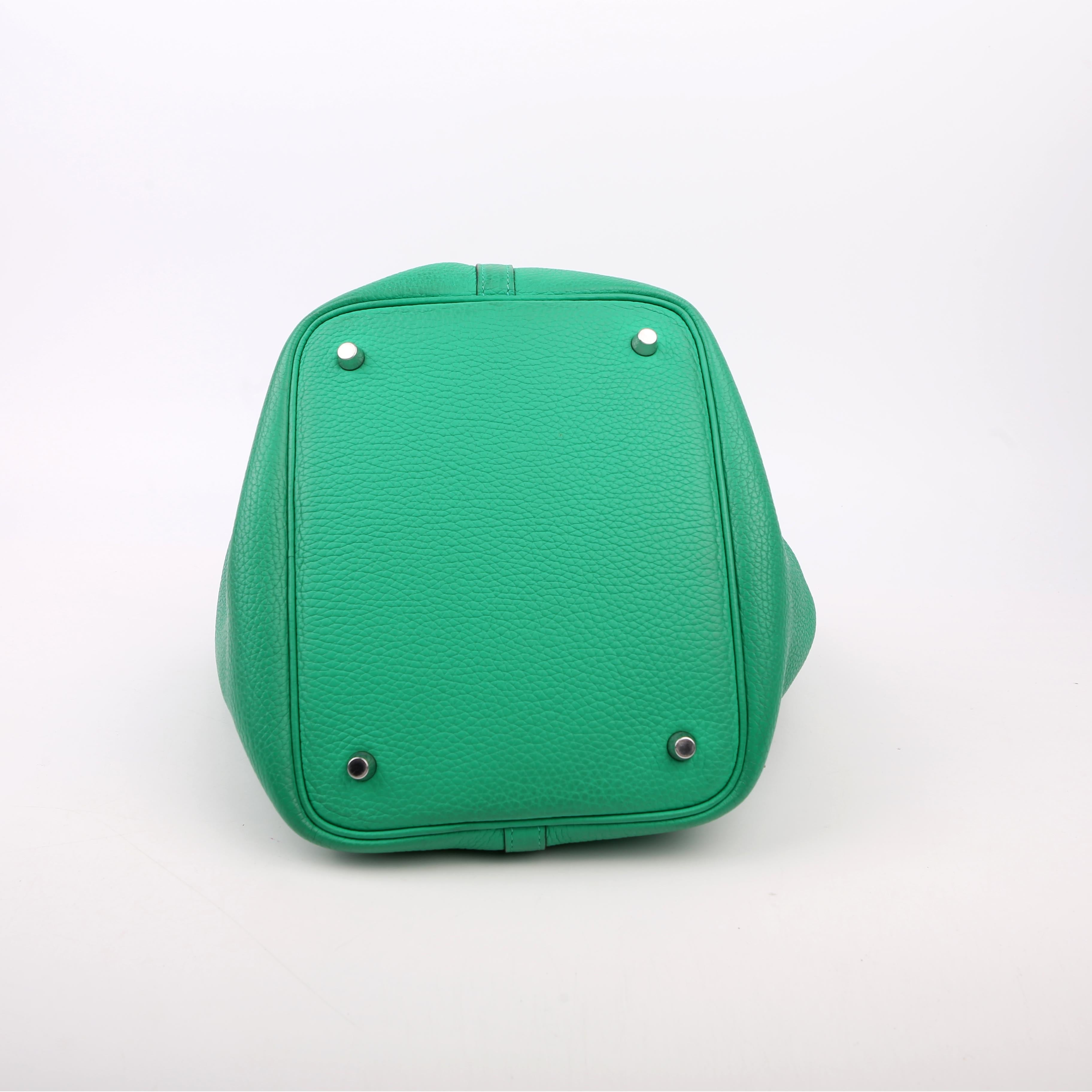 Hermes Picotin 22 Clemence Green/Blue