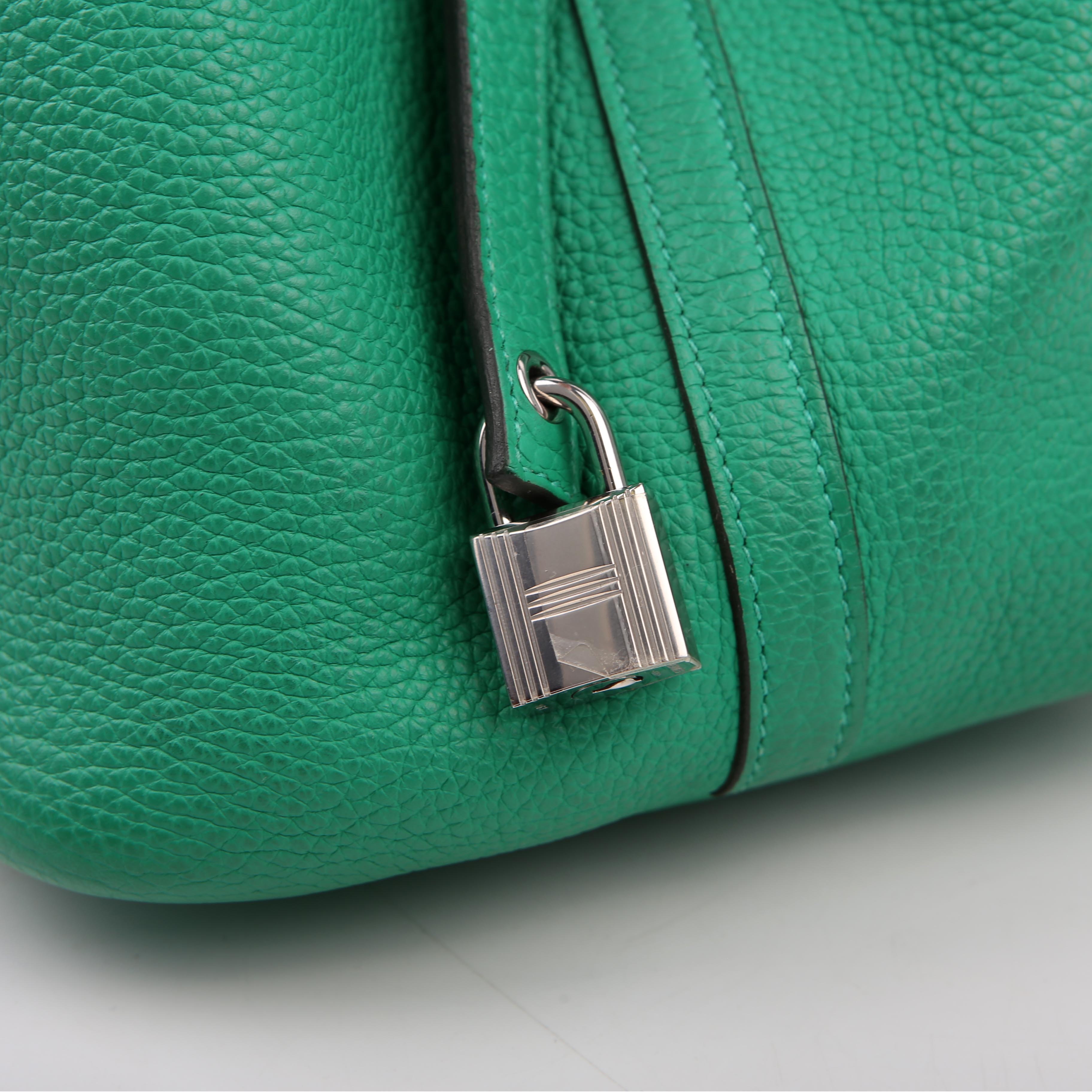 Hermes Picotin 22 Clemence Green/Blue