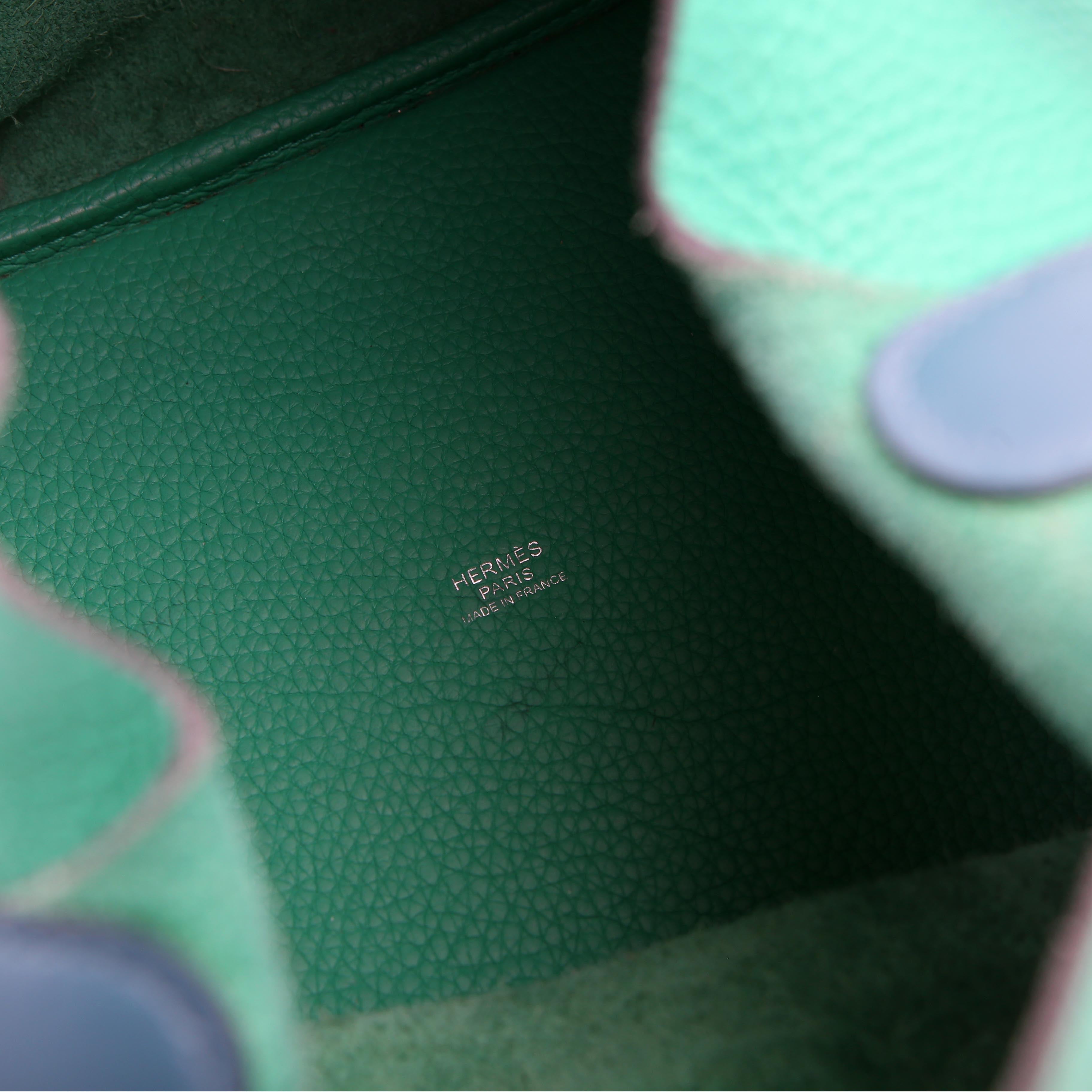 Hermes Picotin 22 Clemence Green/Blue