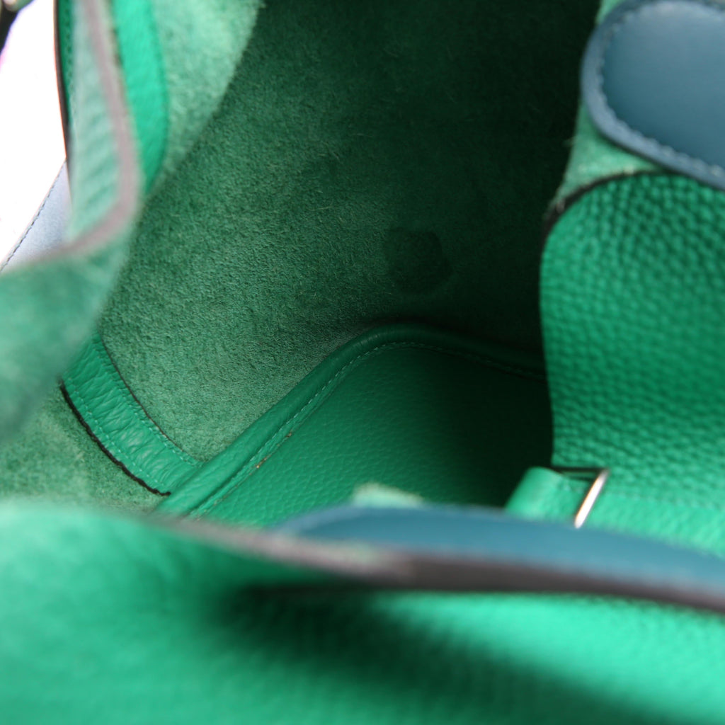 Hermes Picotin 22 Clemence Green/Blue