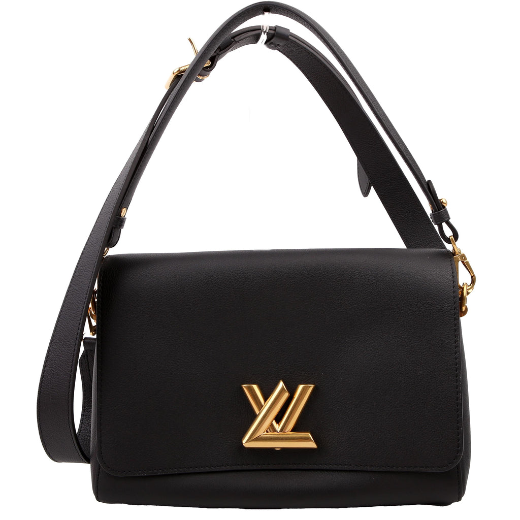 Soft Twist Shoulder Calfskin Black
