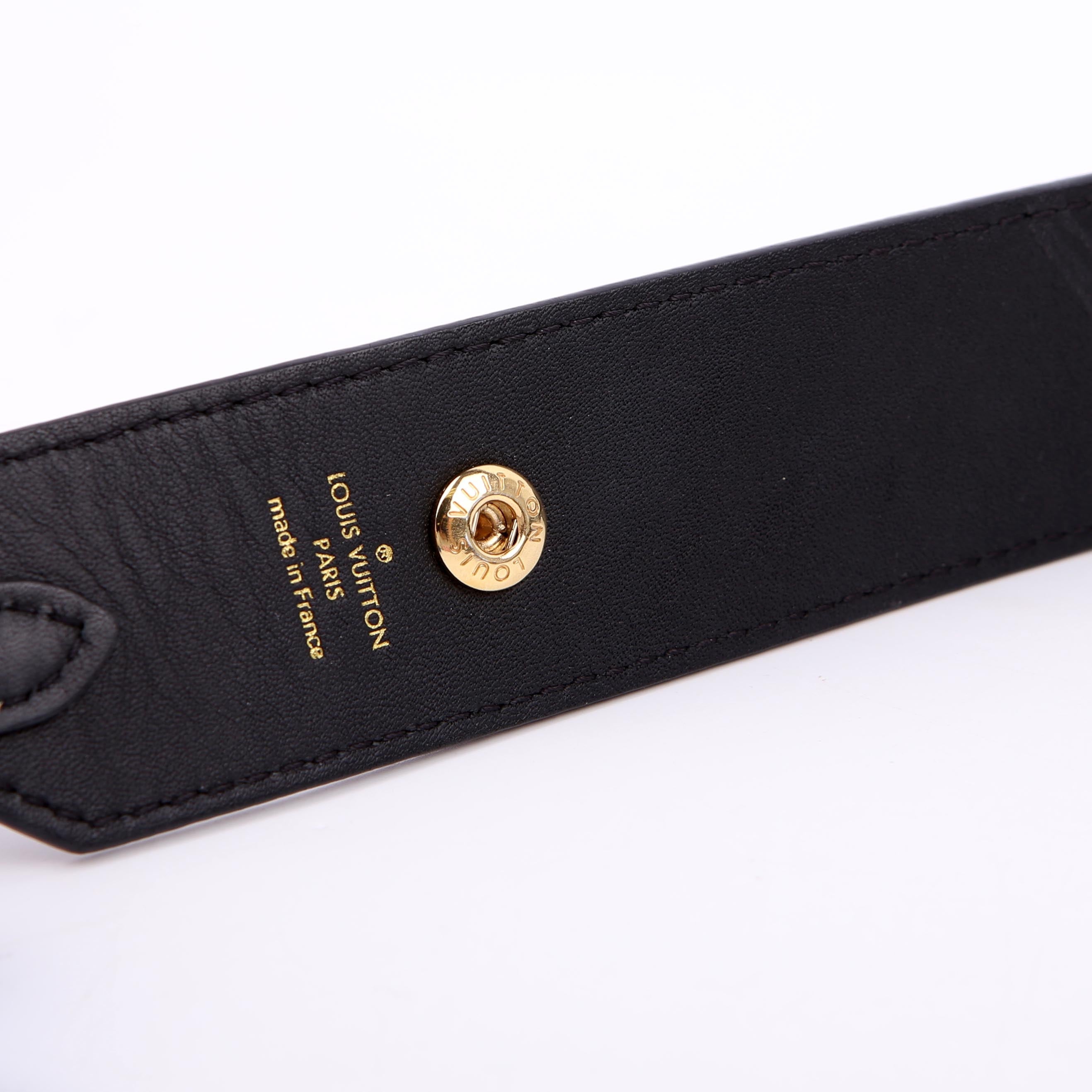 Bandouliere Adjustable Monogram Strap Black