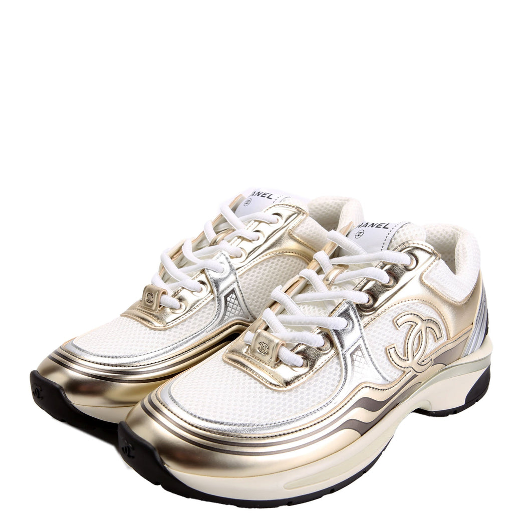 CC Mesh/Lambskin Trainers Size 40