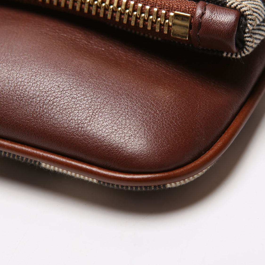 House Check Fold Over Wristlet Clutch