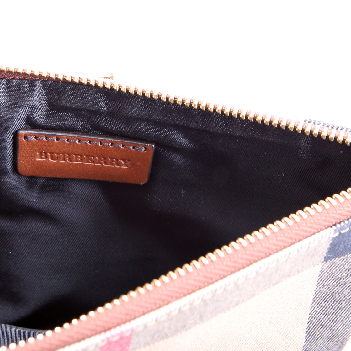 House Check Fold Over Wristlet Clutch