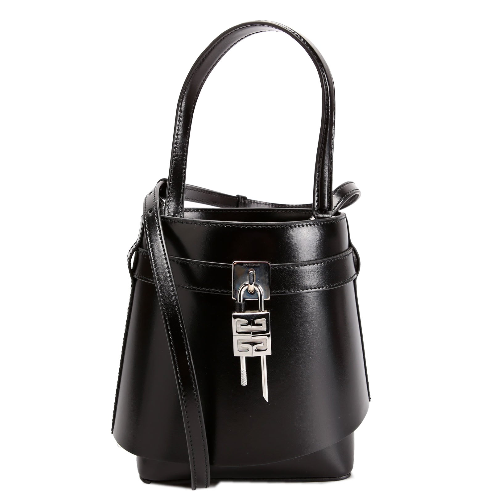 Shark Lock Bucket Bag Box Calfskin