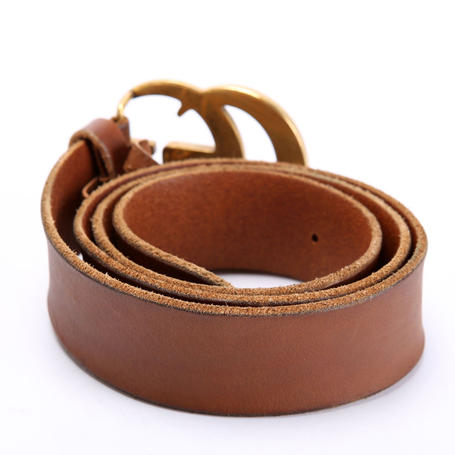 409416 Marmont Leather Belt Size 85/34 Brown