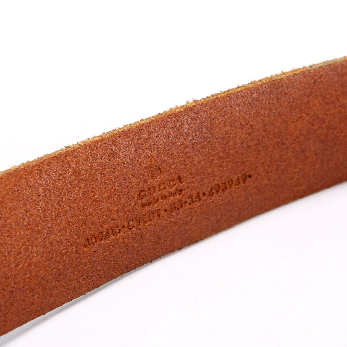 409416 Marmont Leather Belt Size 85/34 Brown