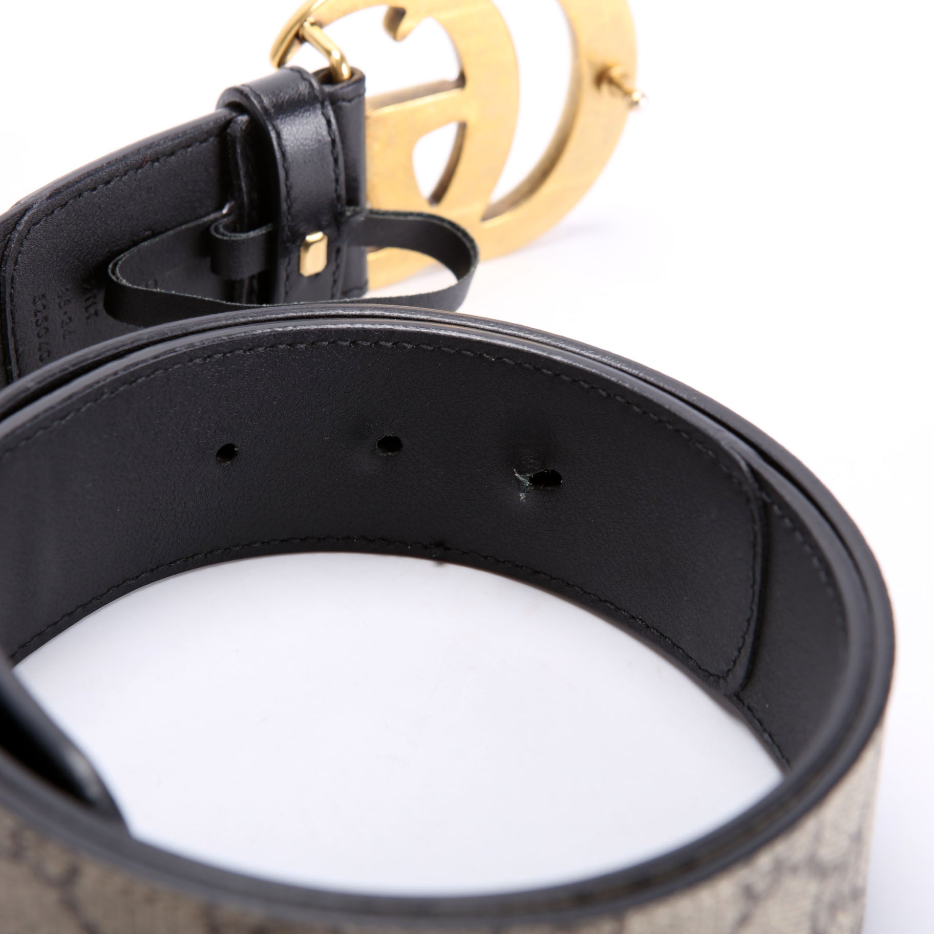 Gucci 400593 Marmont GG Supreme Belt Size 85/34 Black