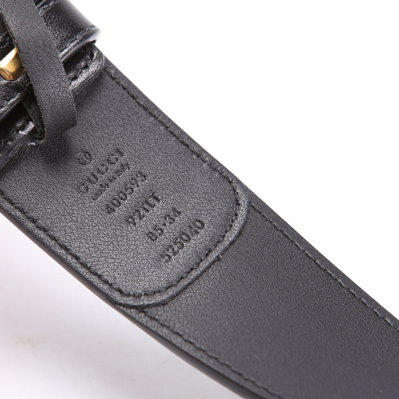 Gucci 400593 Marmont GG Supreme Belt Size 85/34 Black