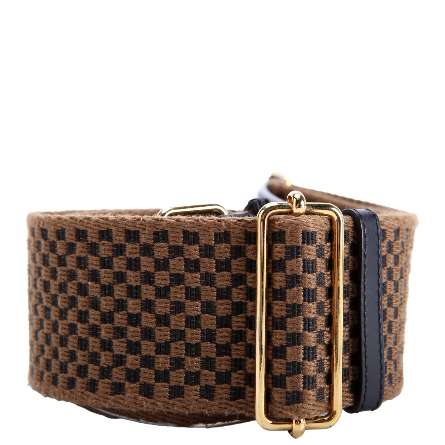 Fendi Strap You FF Checker Fabric Strap Brown/Black