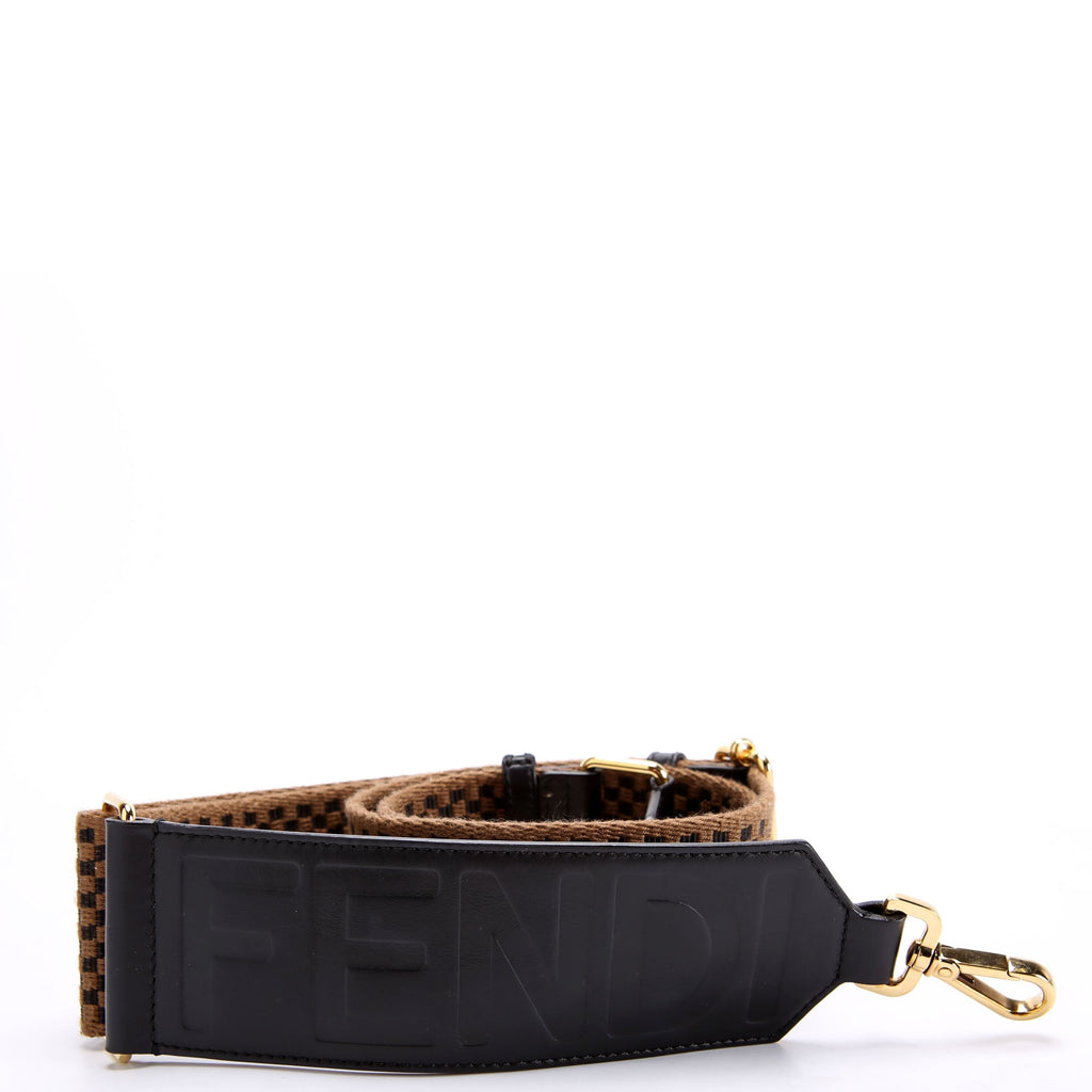 Fendi Strap You FF Checker Fabric Strap Brown/Black